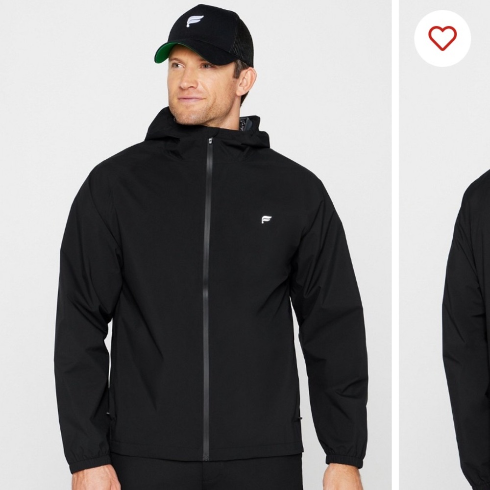 Fabletics Black Windbreaker Jacket